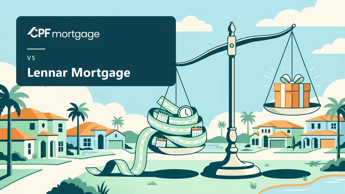 CPF Mortgage compared with Lennar Mortgage for a Florida new-construction home purchase